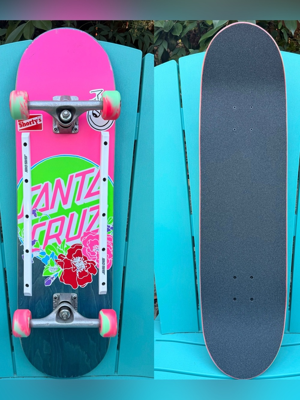 SANTA CRUZ FLORAL DOT TAPER TIP COMPLETE SKATEBOARD 8.5” TRACKER 149 DART TRUCKS